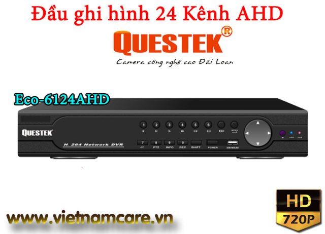 Đầu ghi hình AHD 24 kênh QUESTEK Eco-6124AHD