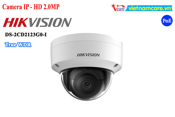 Camera IP Dome hồng ngoại 2.0 Megapixel HIKVISION DS-2CD2123G0-I