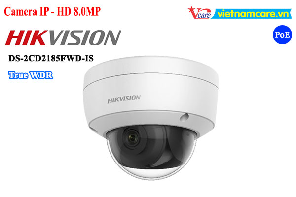 Camera IP Dome hồng ngoại 8.0 Megapixel HIKVISION DS-2CD2185FWD-IS