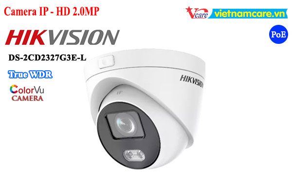 Camera IP Dome Colorvu 2MP HIKVISION DS-2CD2327G3E-L