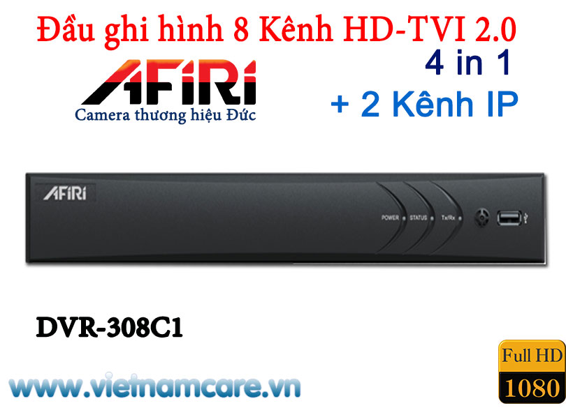Đầu ghi hình HD-TVI 8 kênh AFIRI DVR-308C1