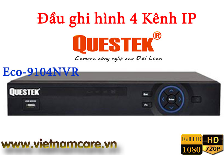 Đầu ghi hình IP 4 kênh QUESTEK Eco-9104NVR