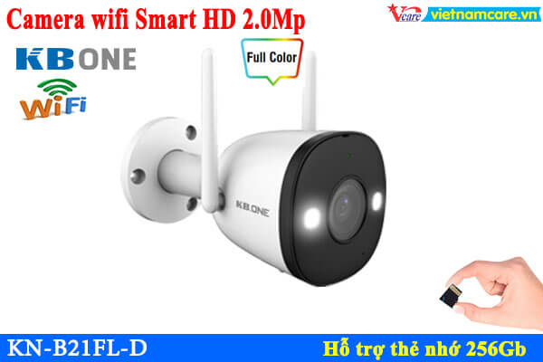 Camera Wifi ngoài trời 2mp Full Color KBONE KN-B21FL-D
