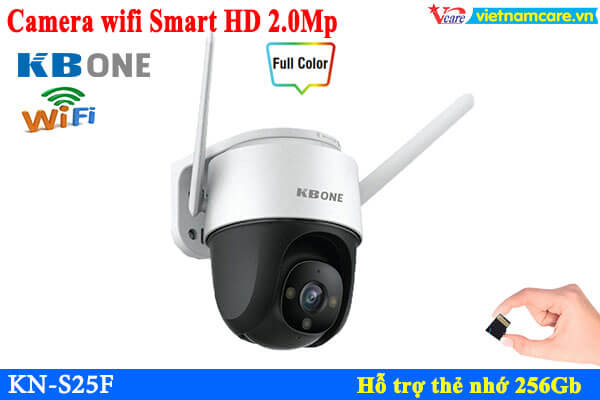 Camera Wifi PTZ Full Color 2MP KBONE KN-S25F