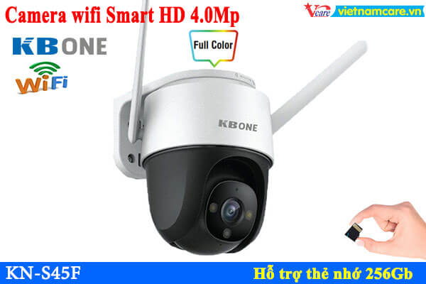 Camera Wifi PTZ Full Color 4MP KBONE KN-S45F
