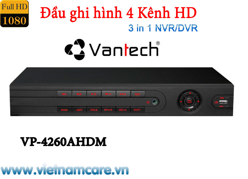 Đầu ghi hình 4 Kênh AHD Vantech VP-4260AHDM