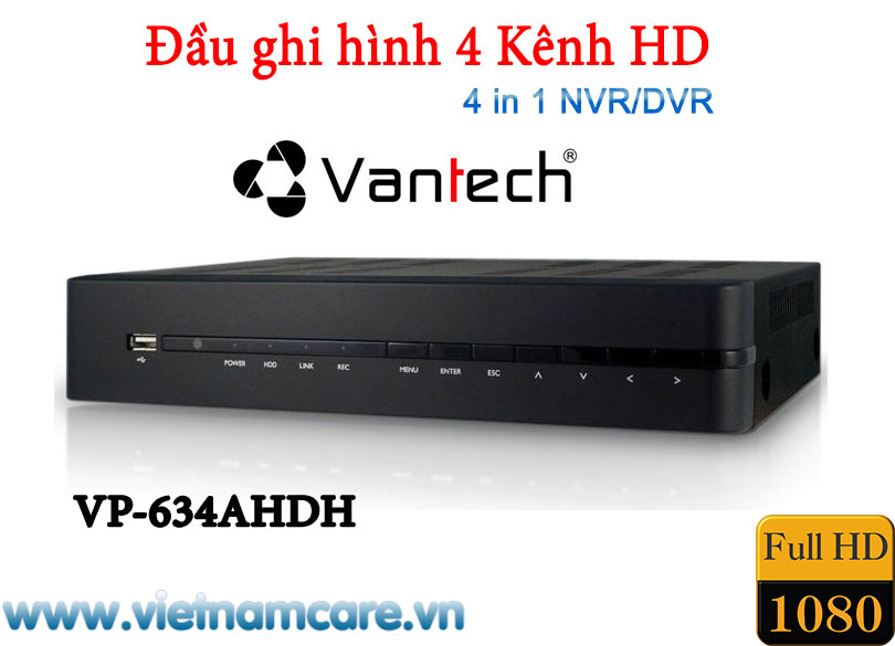 Đầu ghi hình AHD 4 kênh VANTECH VP-634AHDH