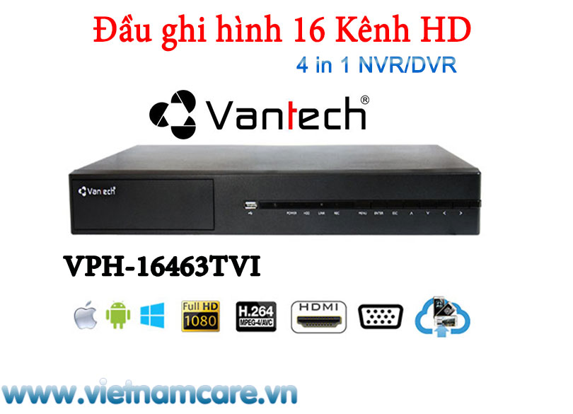 Đầu ghi hình HD-TVI 16 kênh VANTECH VPH-16463TVI