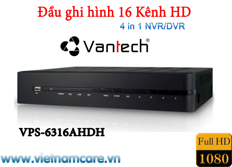 Đầu ghi hình AHD 16 kênh VANTECH VPS-6316AHDH